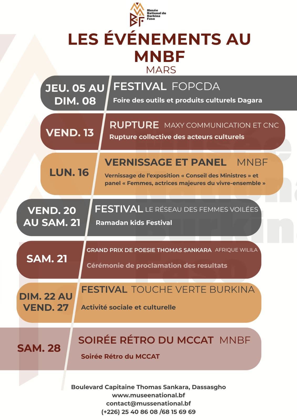 PROGRAMME MUSÉE NATIONAL
